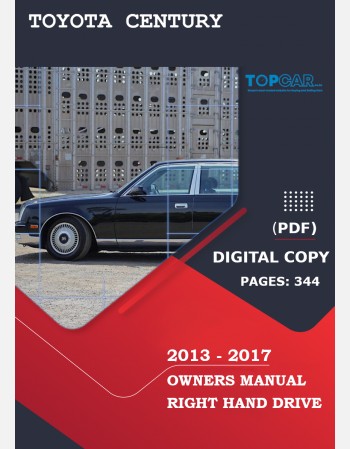 toyota century 2013 2014 2015 2016 2017 owners manual in english
